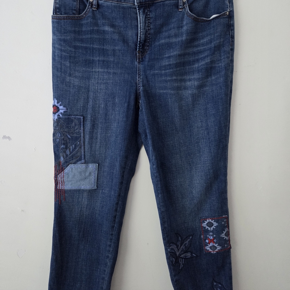 Chico's So Slimming Girlfriend Patchwork Slim Leg… - image 5